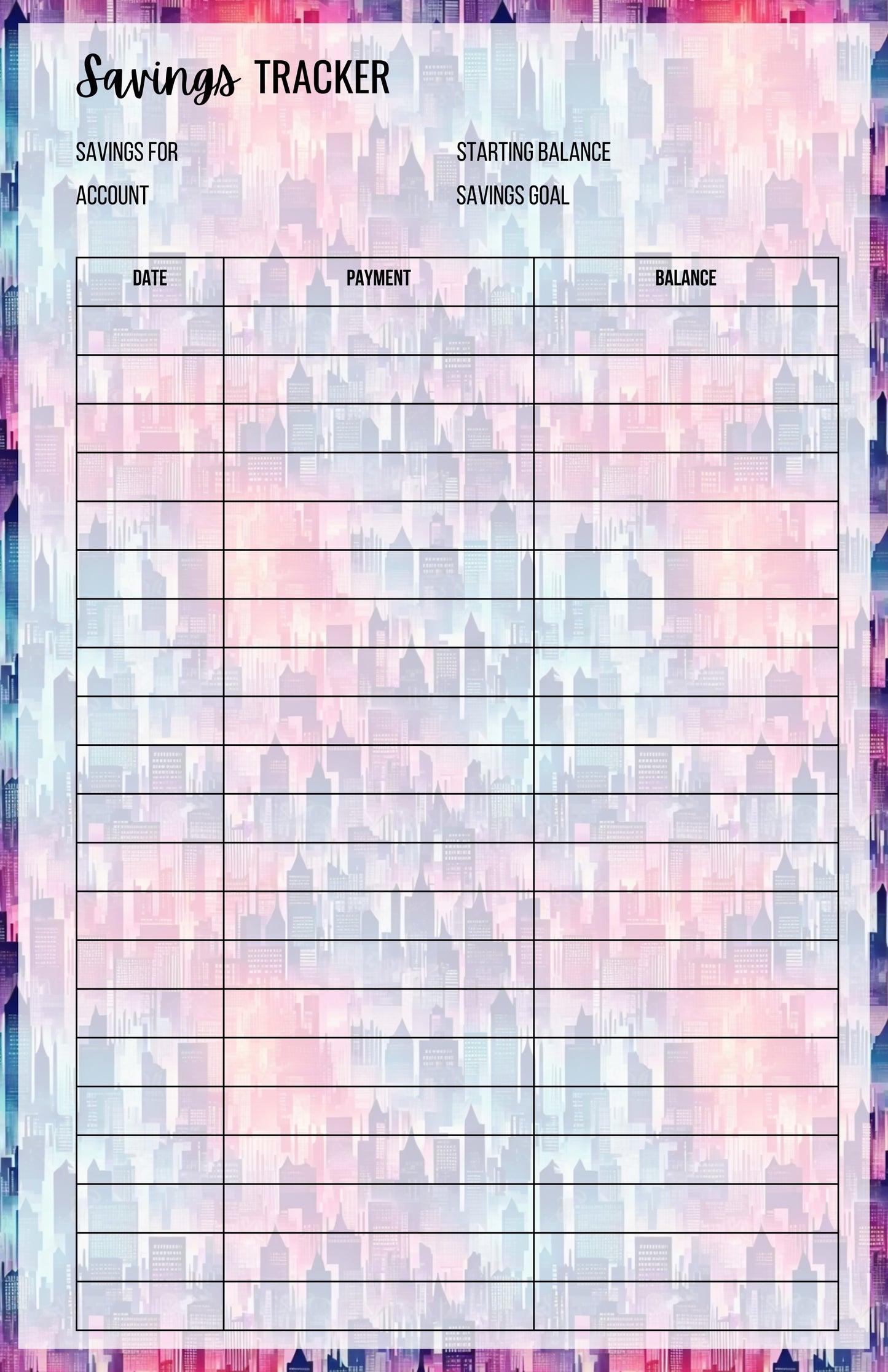 Savings Tracker