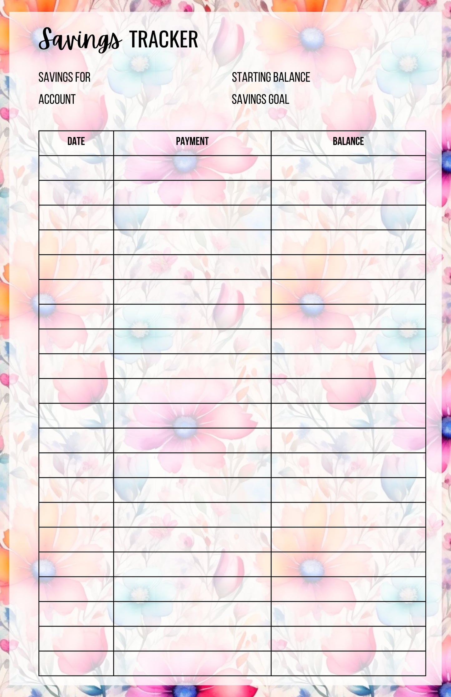 Savings Tracker