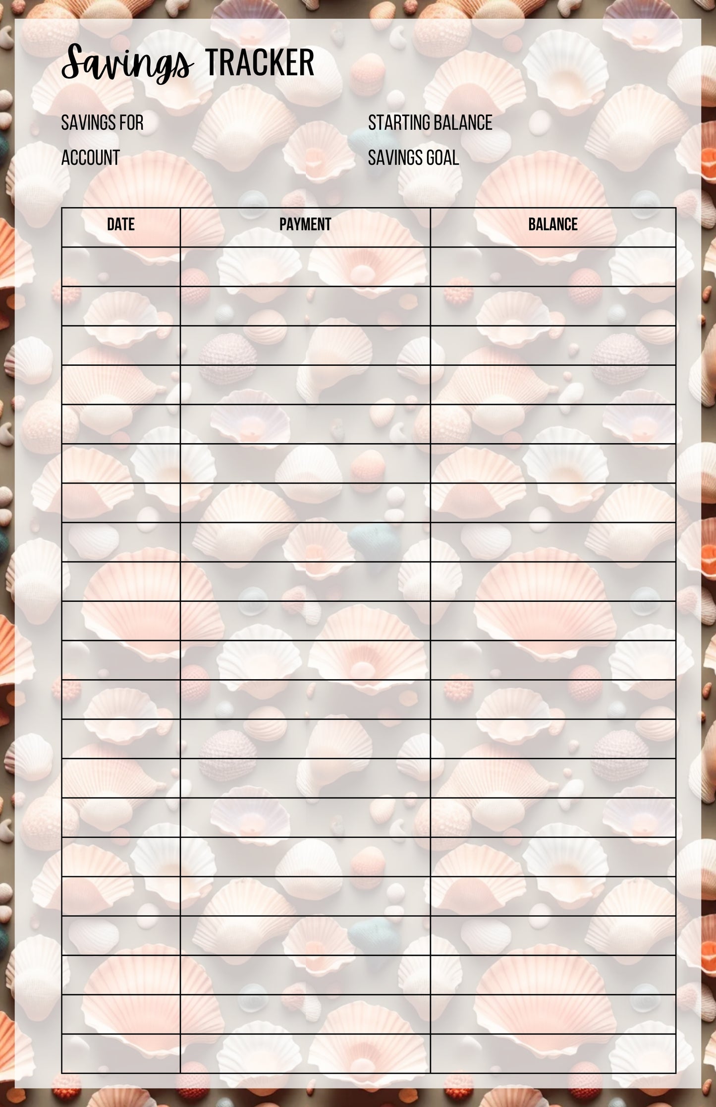Savings Tracker