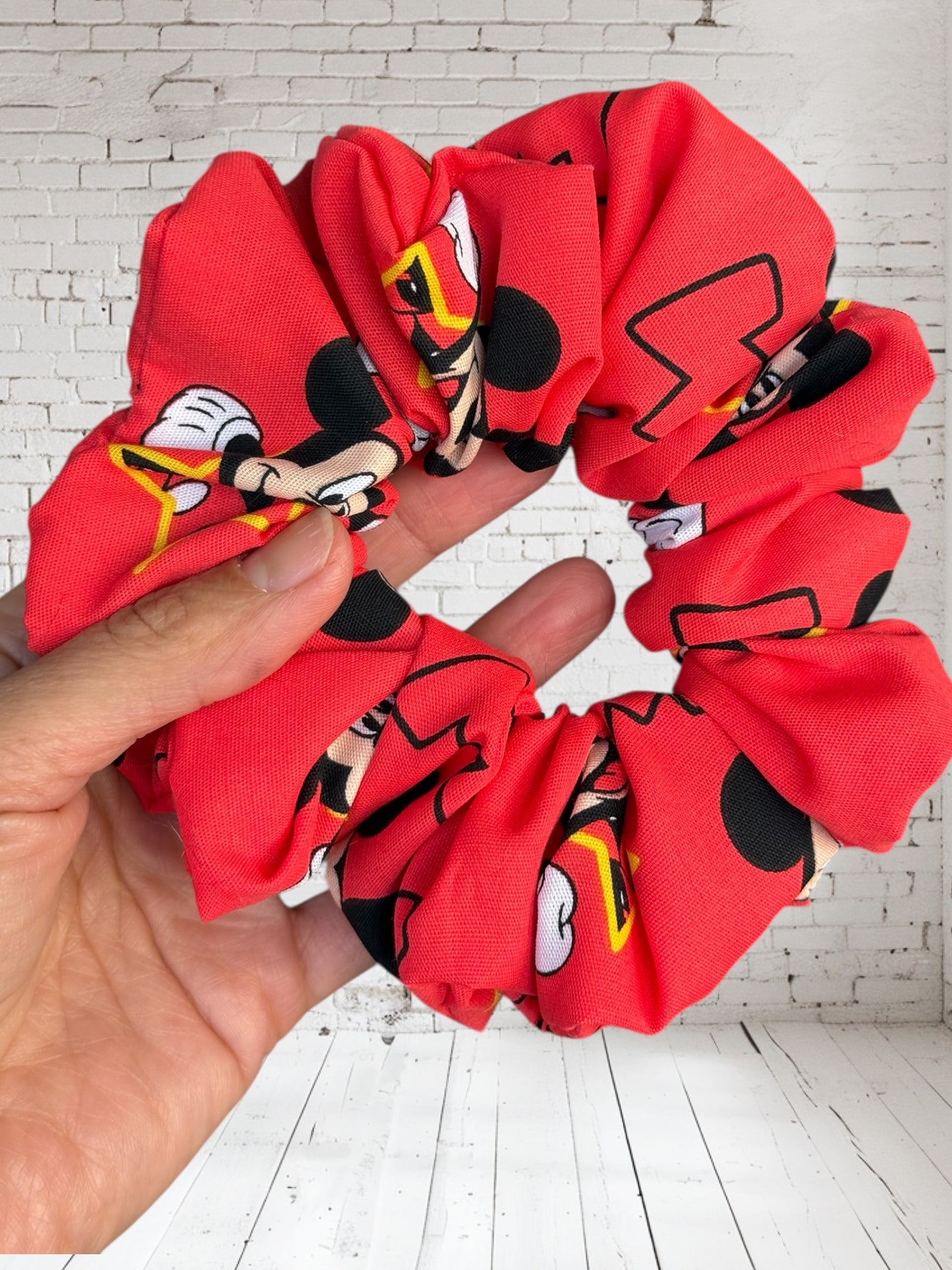 Red Mickey Scrunchie LARGE