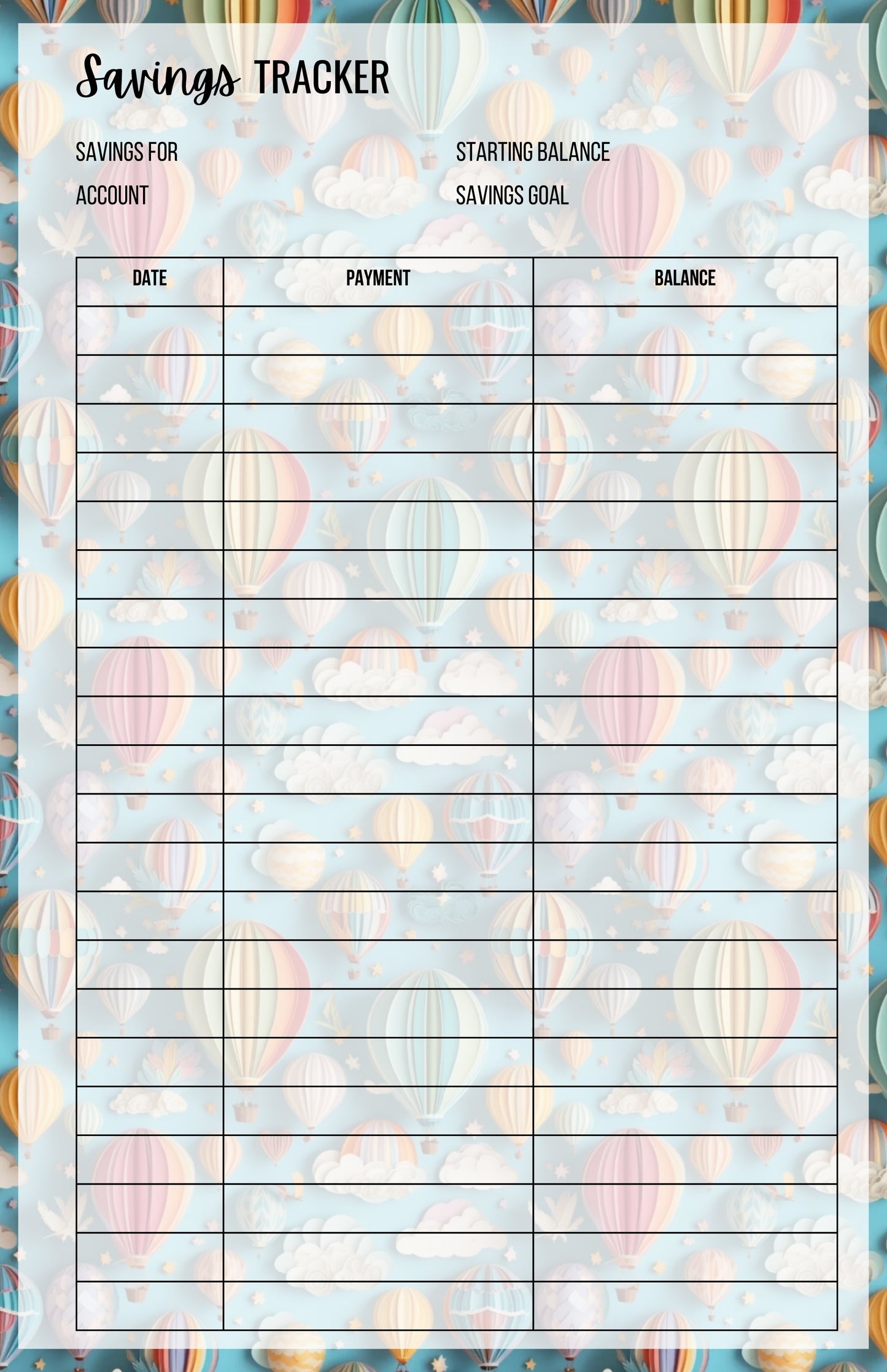 Savings Tracker