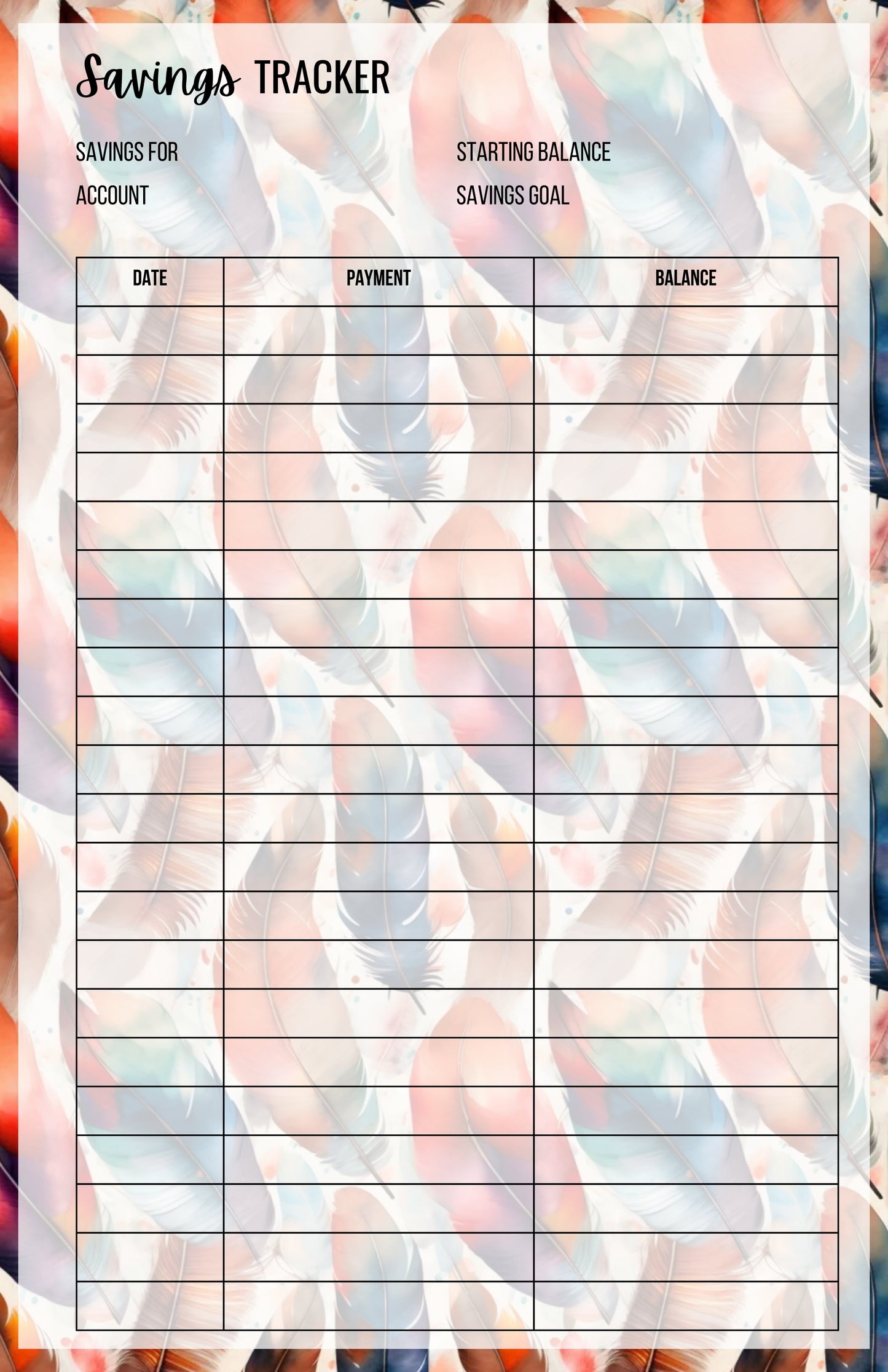Savings Tracker