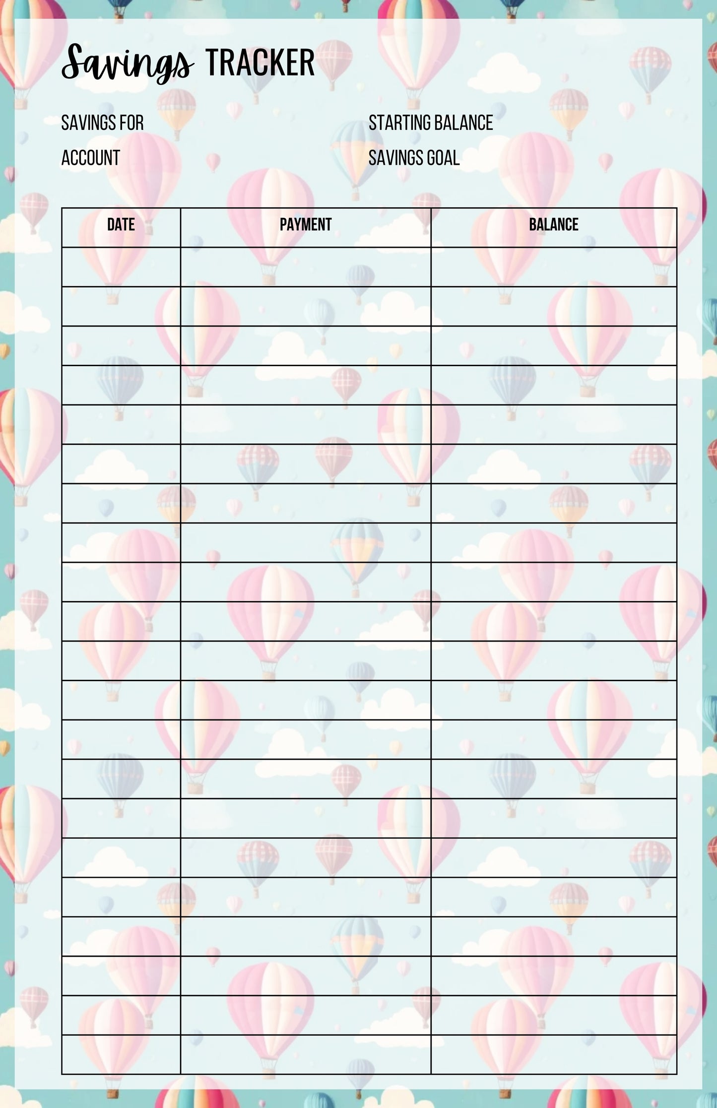 Savings Tracker