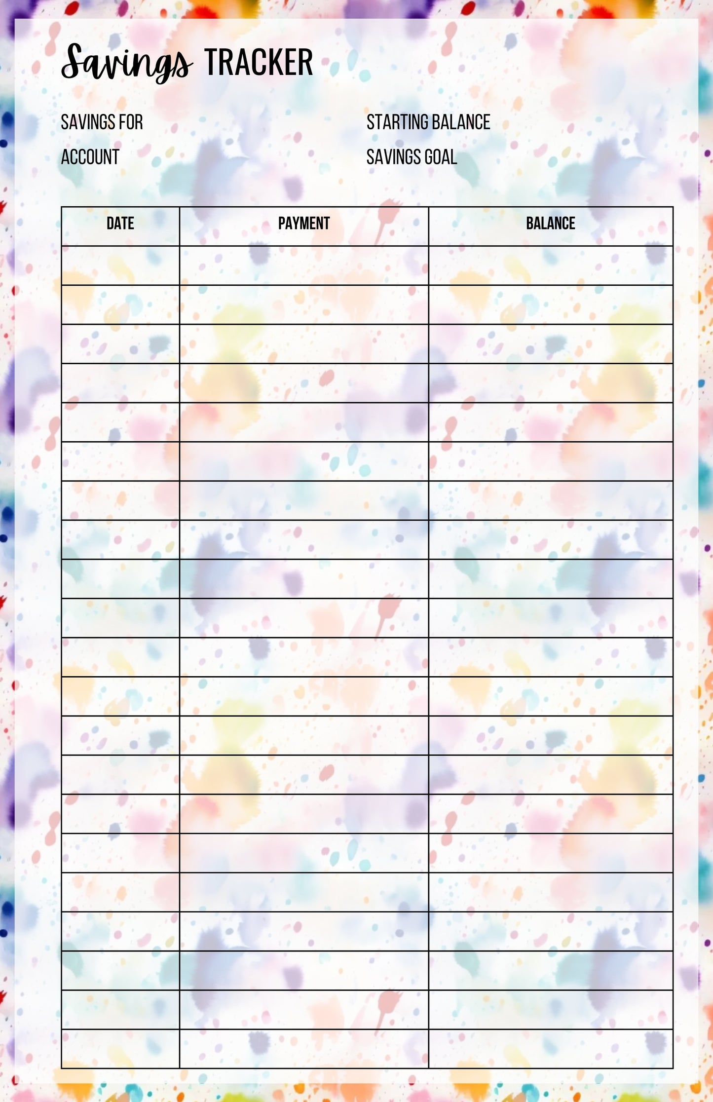 Savings Tracker