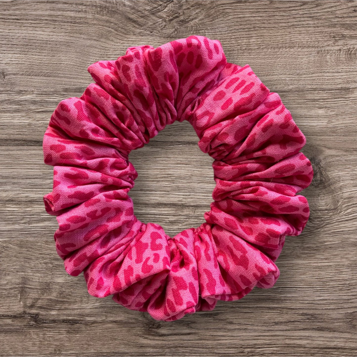 Pink Leopard Scrunchie LARGE
