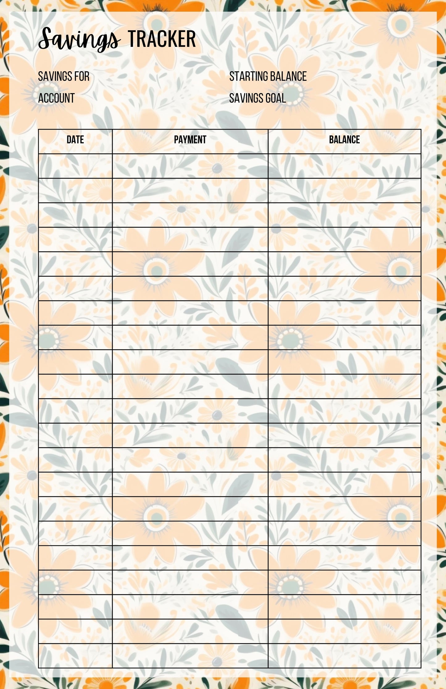 Savings Tracker