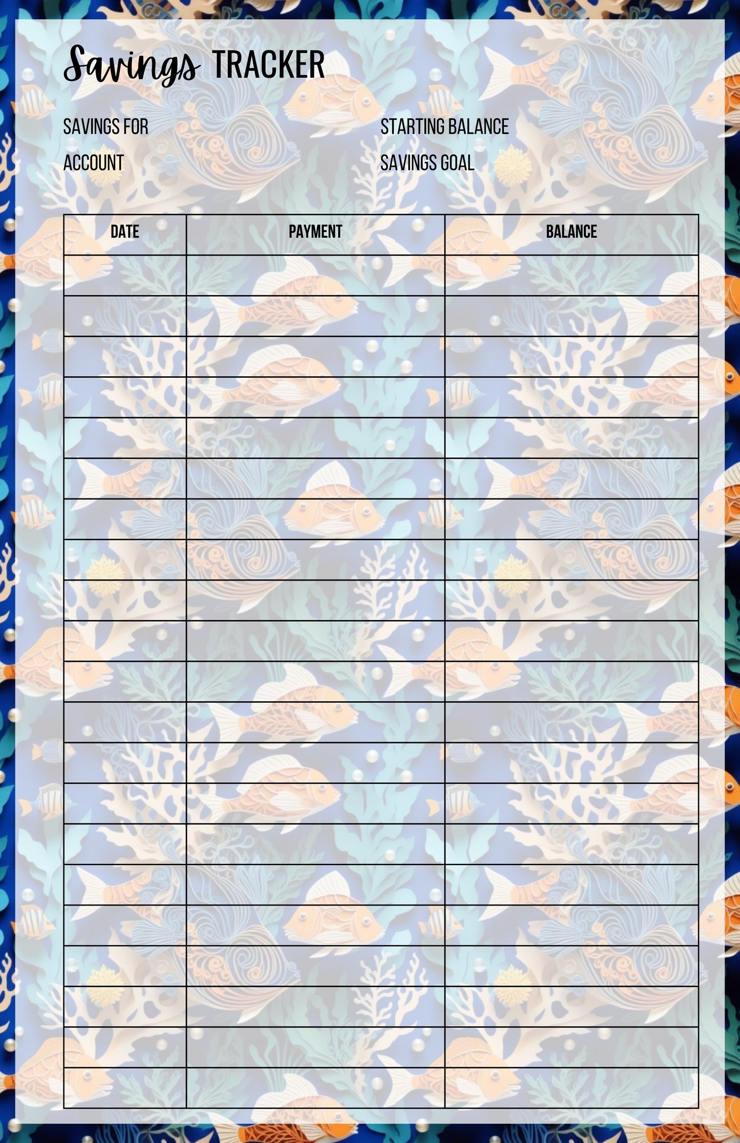 Savings Tracker