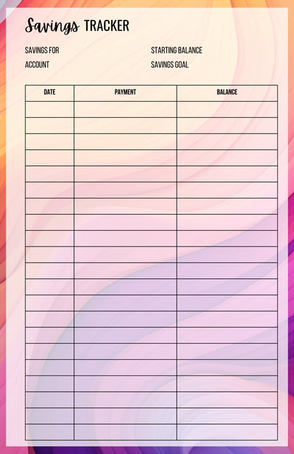 Savings Tracker