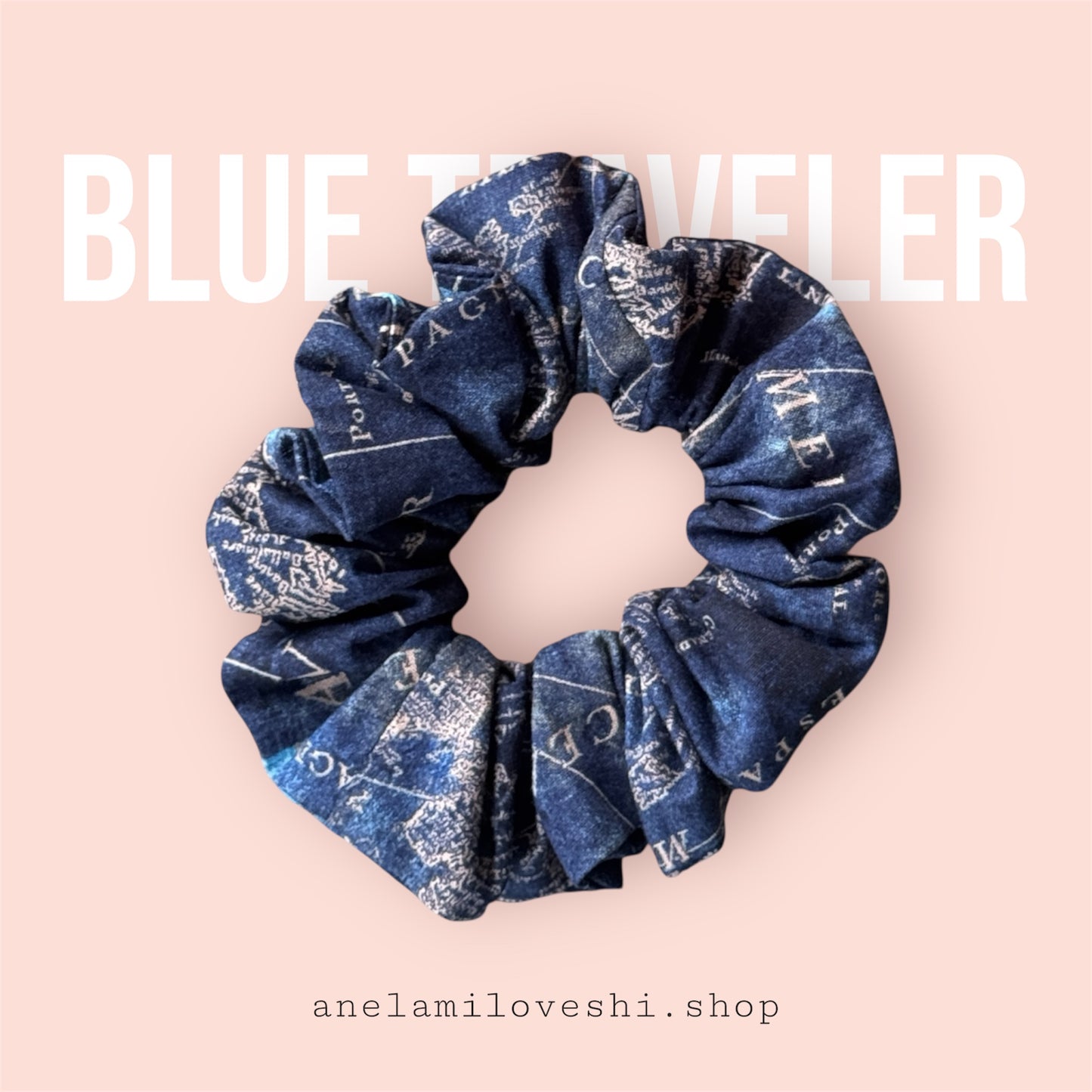 Blue Traveler Scrunchie LARGE