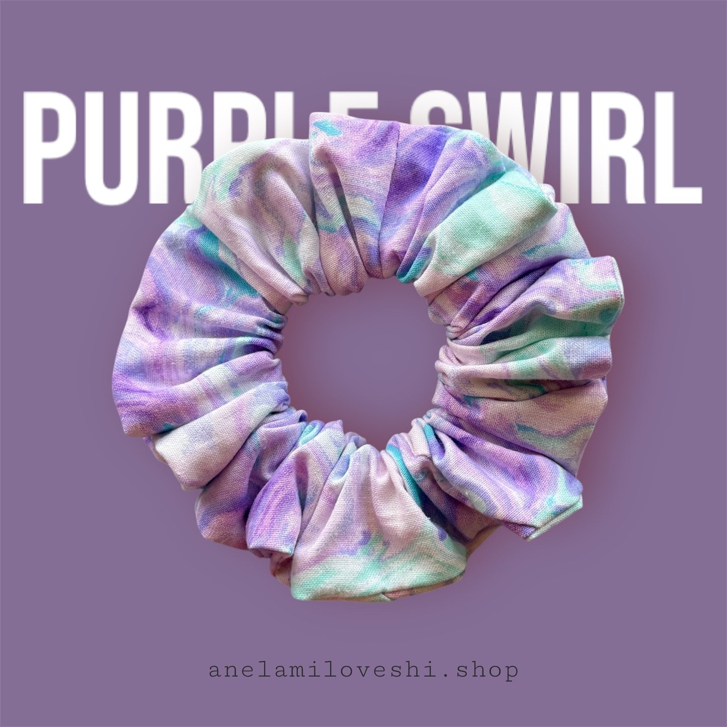 Purple Swirl Scrunchie MEDIUM