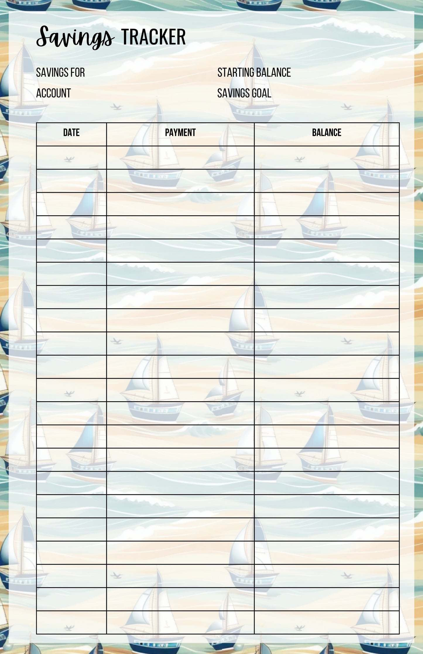 Savings Tracker