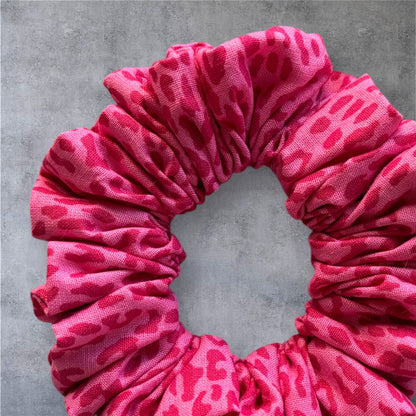 Pink Leopard Scrunchie LARGE