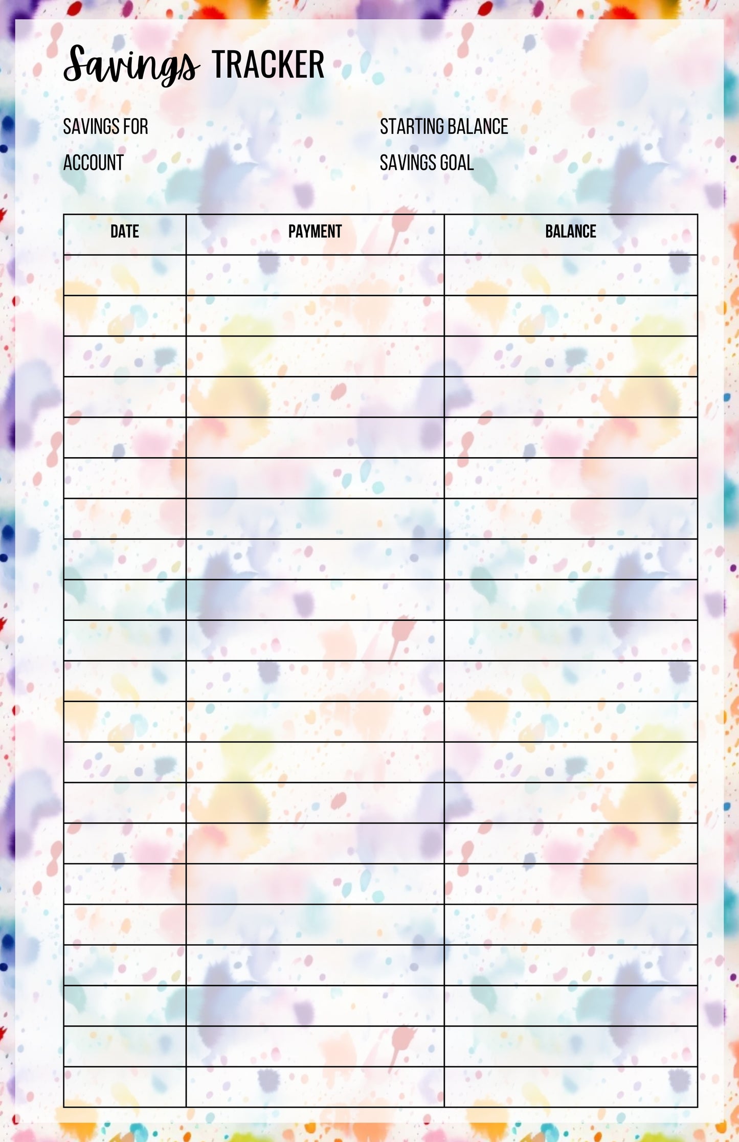 Savings Tracker