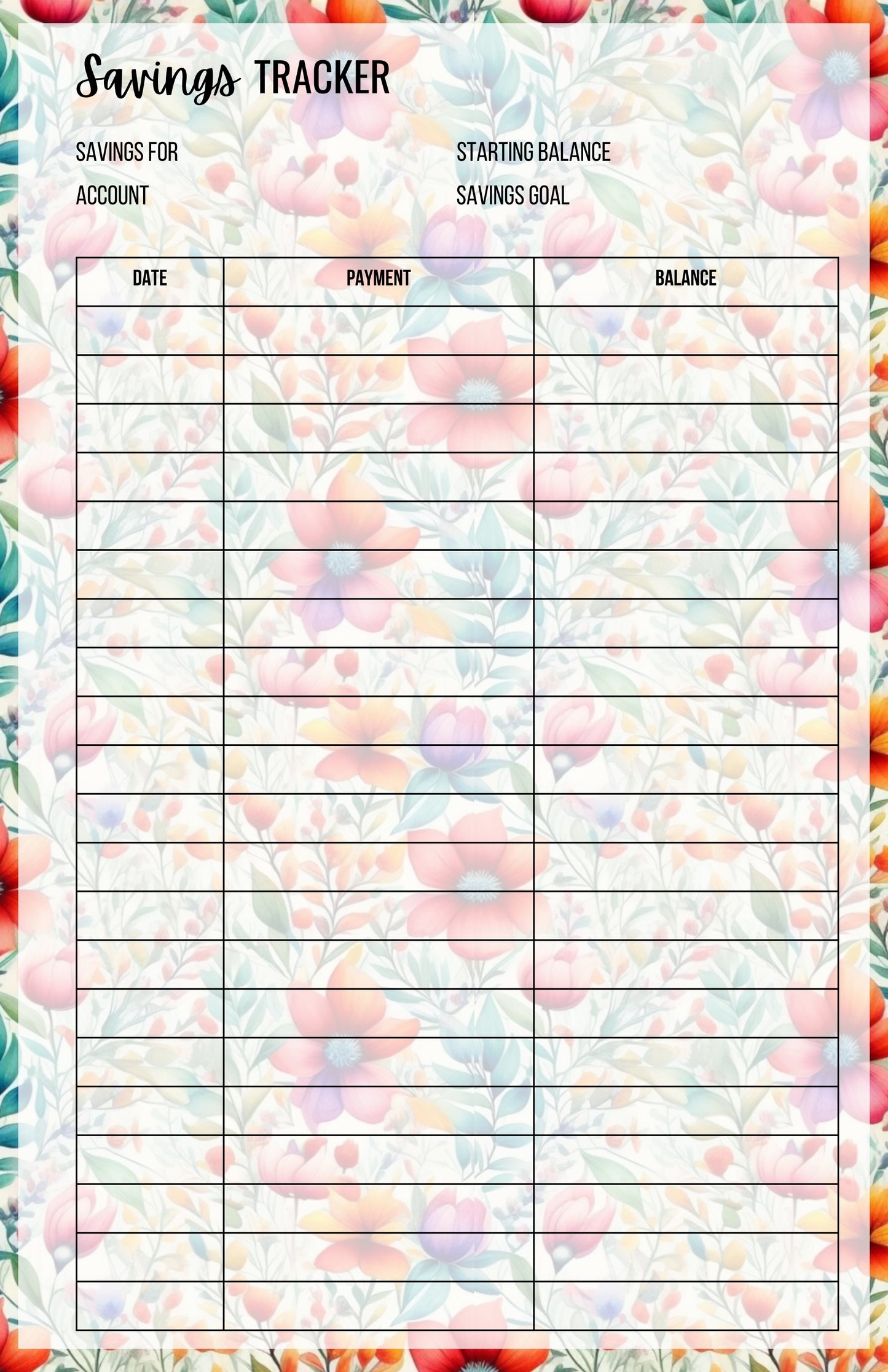 Savings Tracker