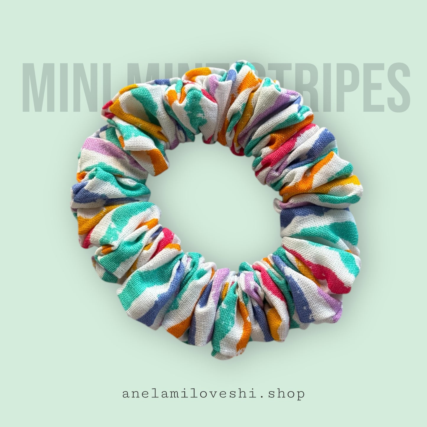 Tricolor Stripes Scrunchies