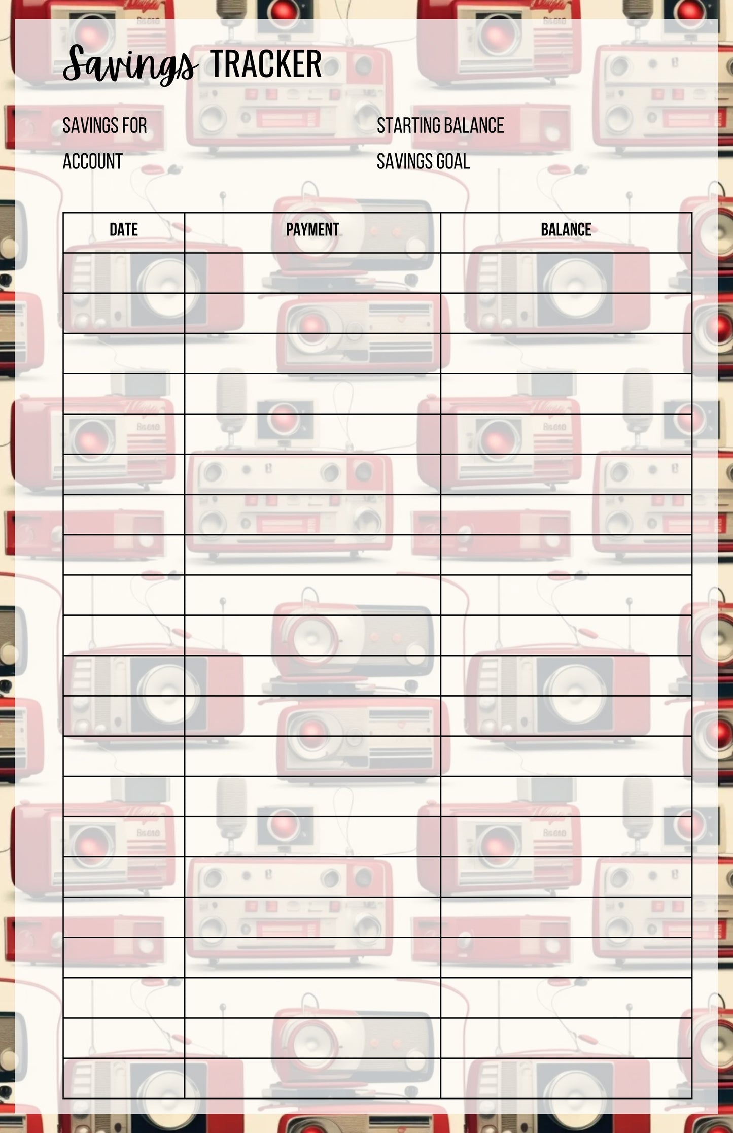 Savings Tracker
