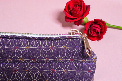 Flowery Makeup Pouch Flat