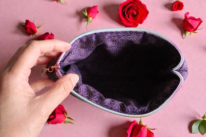 Flowery Makeup Pouch Flat