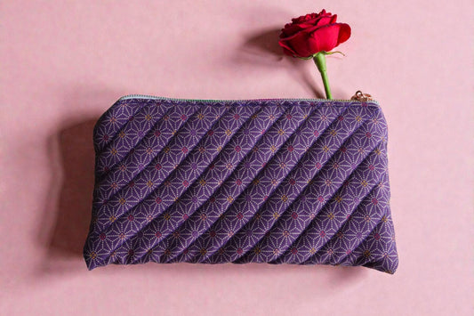 Flowery Makeup Pouch Flat