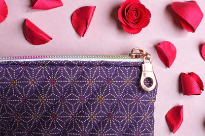 Flowery Makeup Pouch Flat