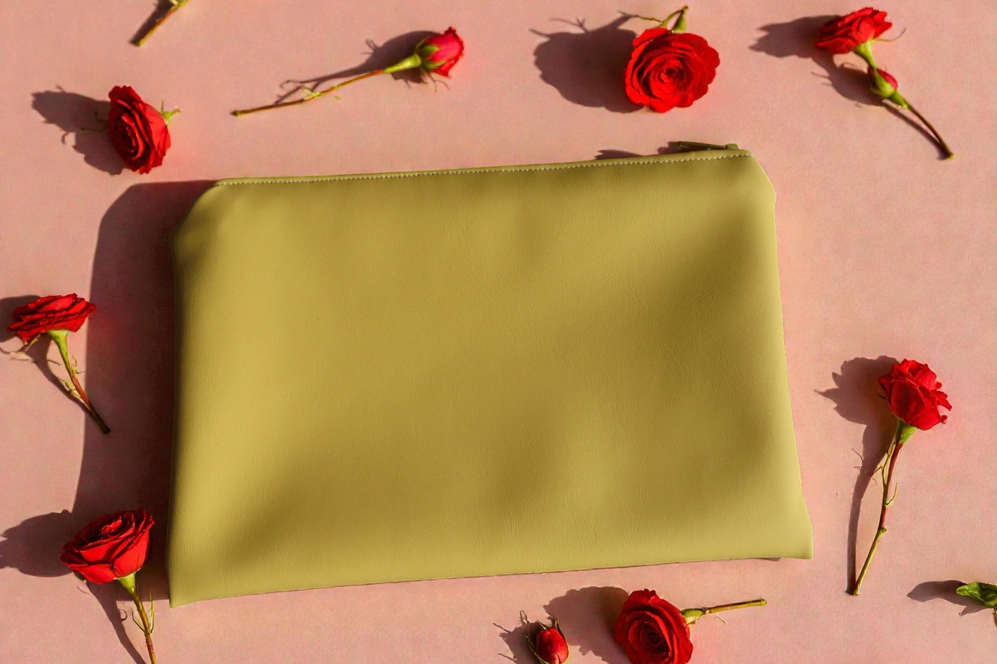 Flowery Makeup Pouch Flat