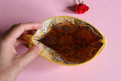 Flowery Makeup Pouch Flat