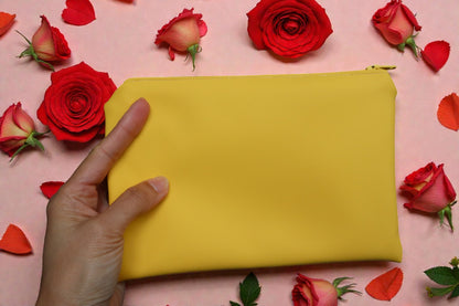Flowery Makeup Pouch Flat