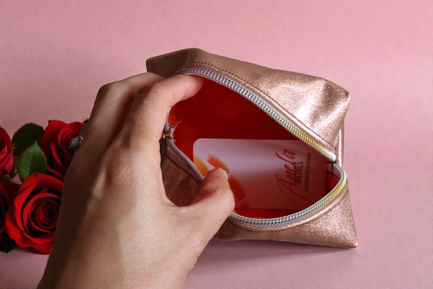 Vinyl Makeup Pouch Small