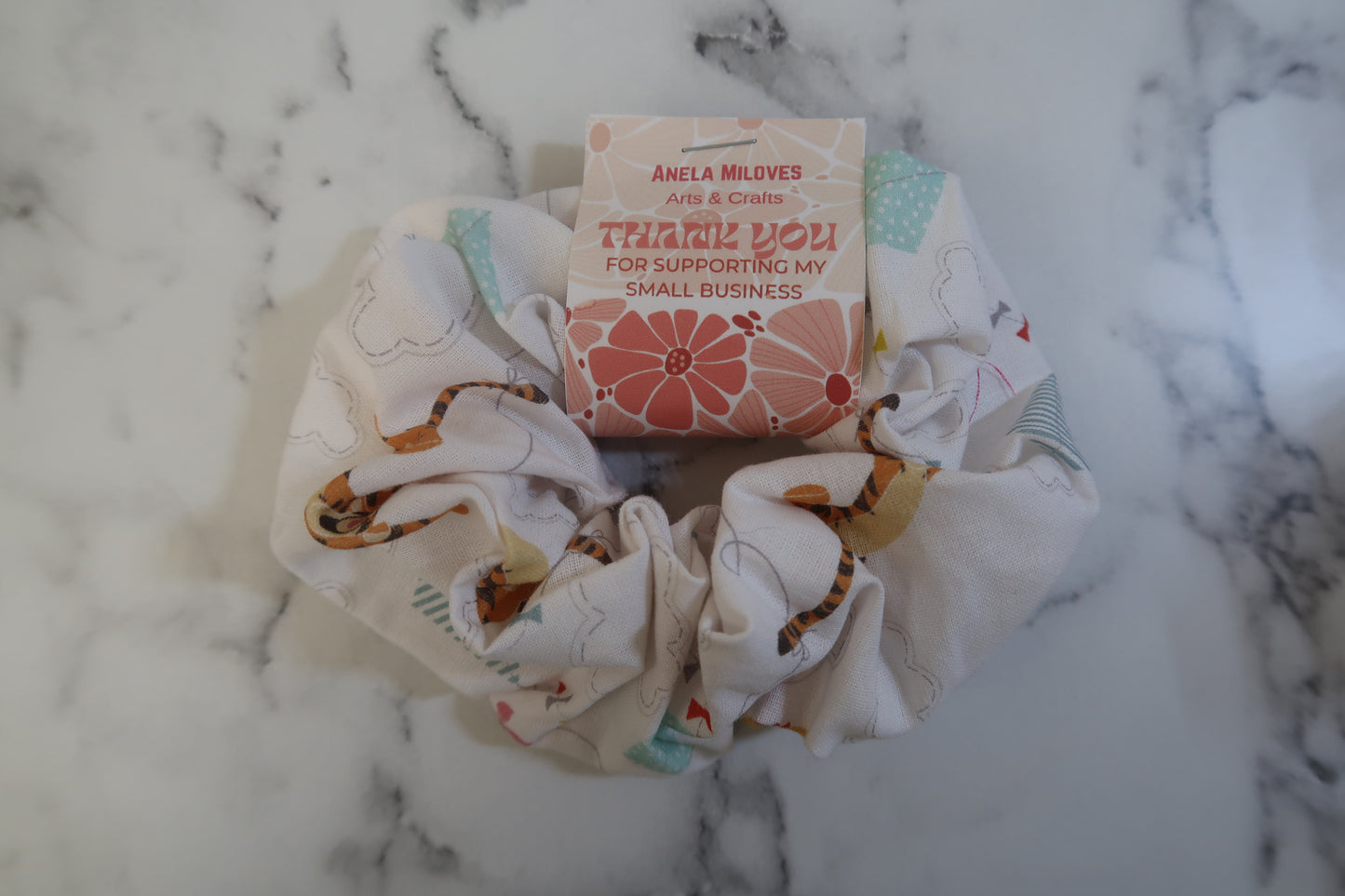 Pooh White Scrunchies